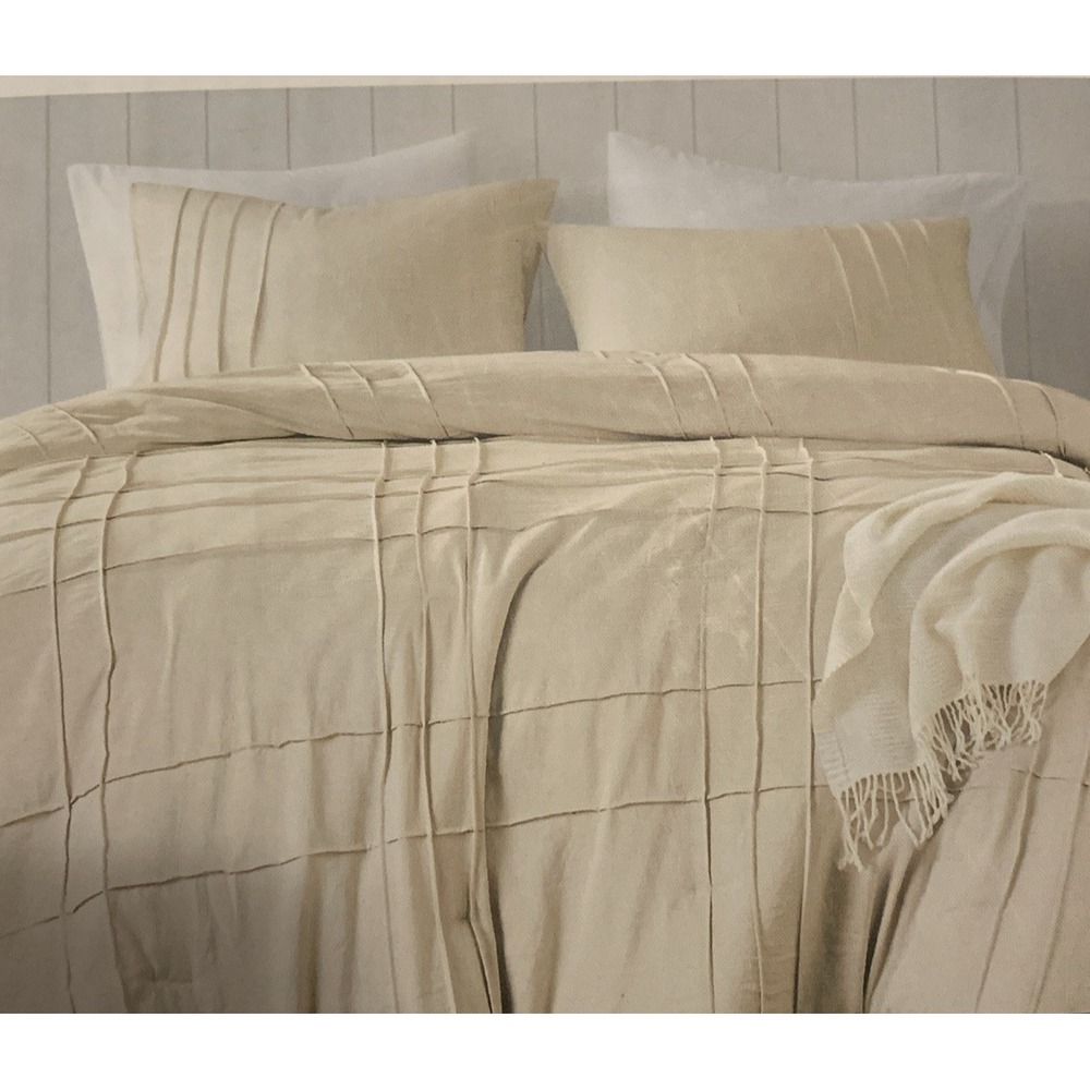 OEKO-TEX California King Beige 3-Pc Comforter Set w/ 2 King Shams NIB